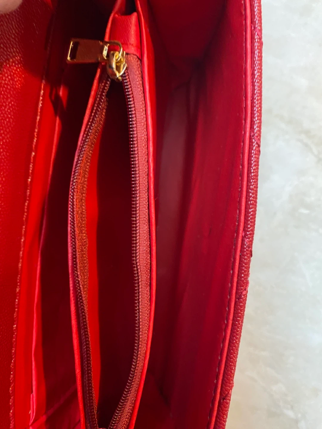 Saint Laurent Red Quilted Leather Wallet - photo 5