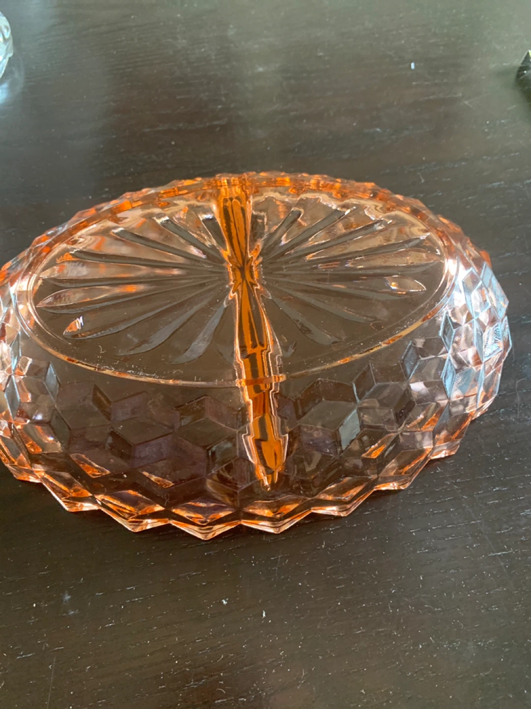 Orange Glass Divided Serving Dish - photo 5