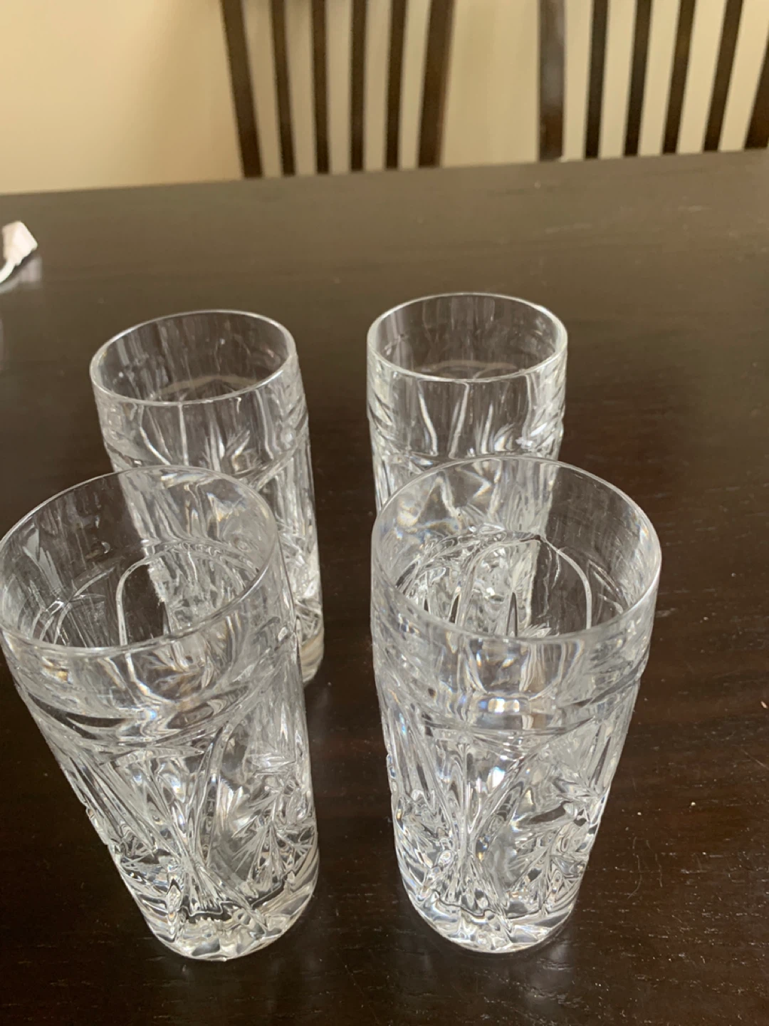 Set of 4 Crystal Cut Glasses - photo 2