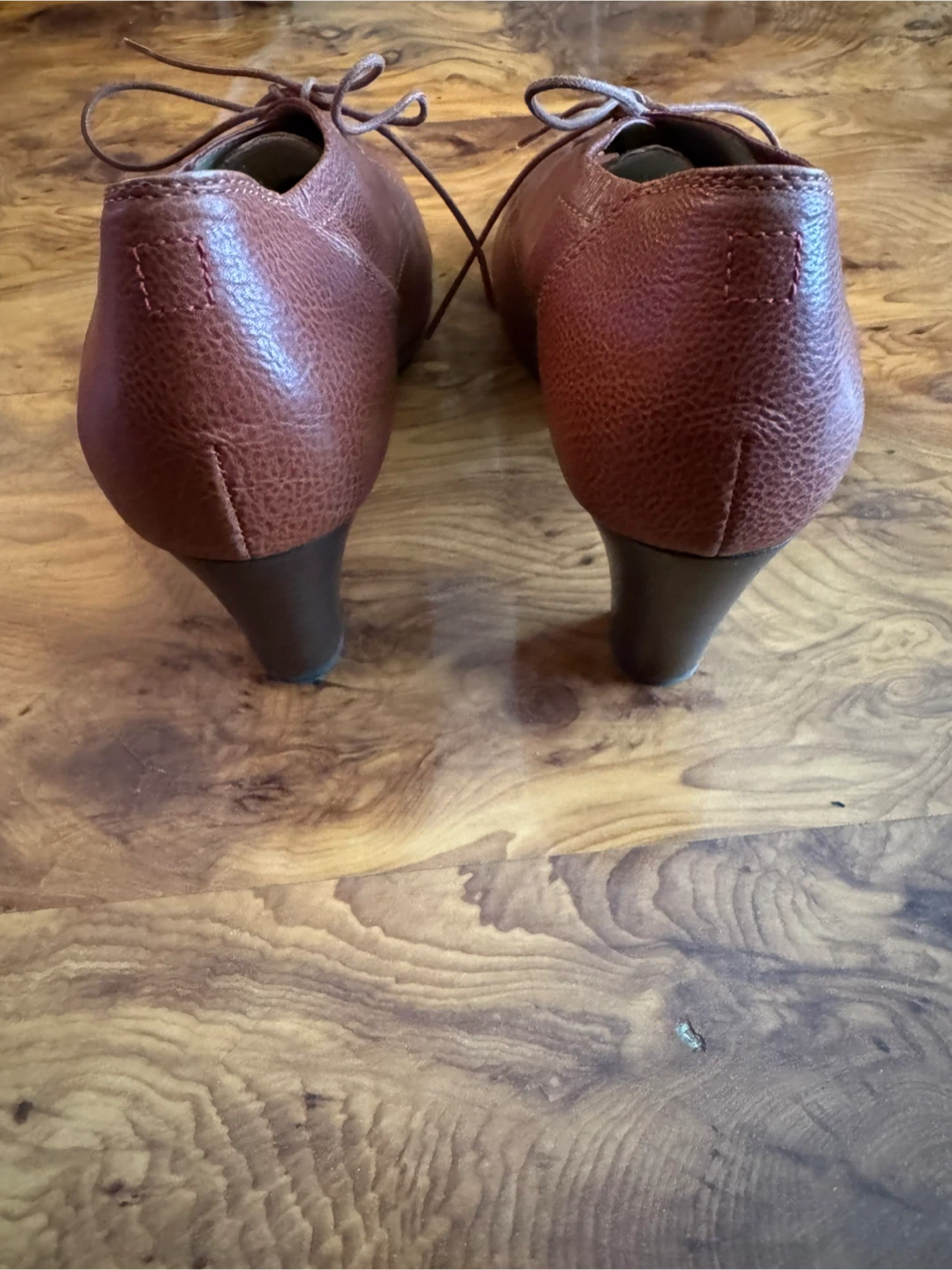 Hogl Women's Brown Leather Lace-up Heel Shoes - photo 4