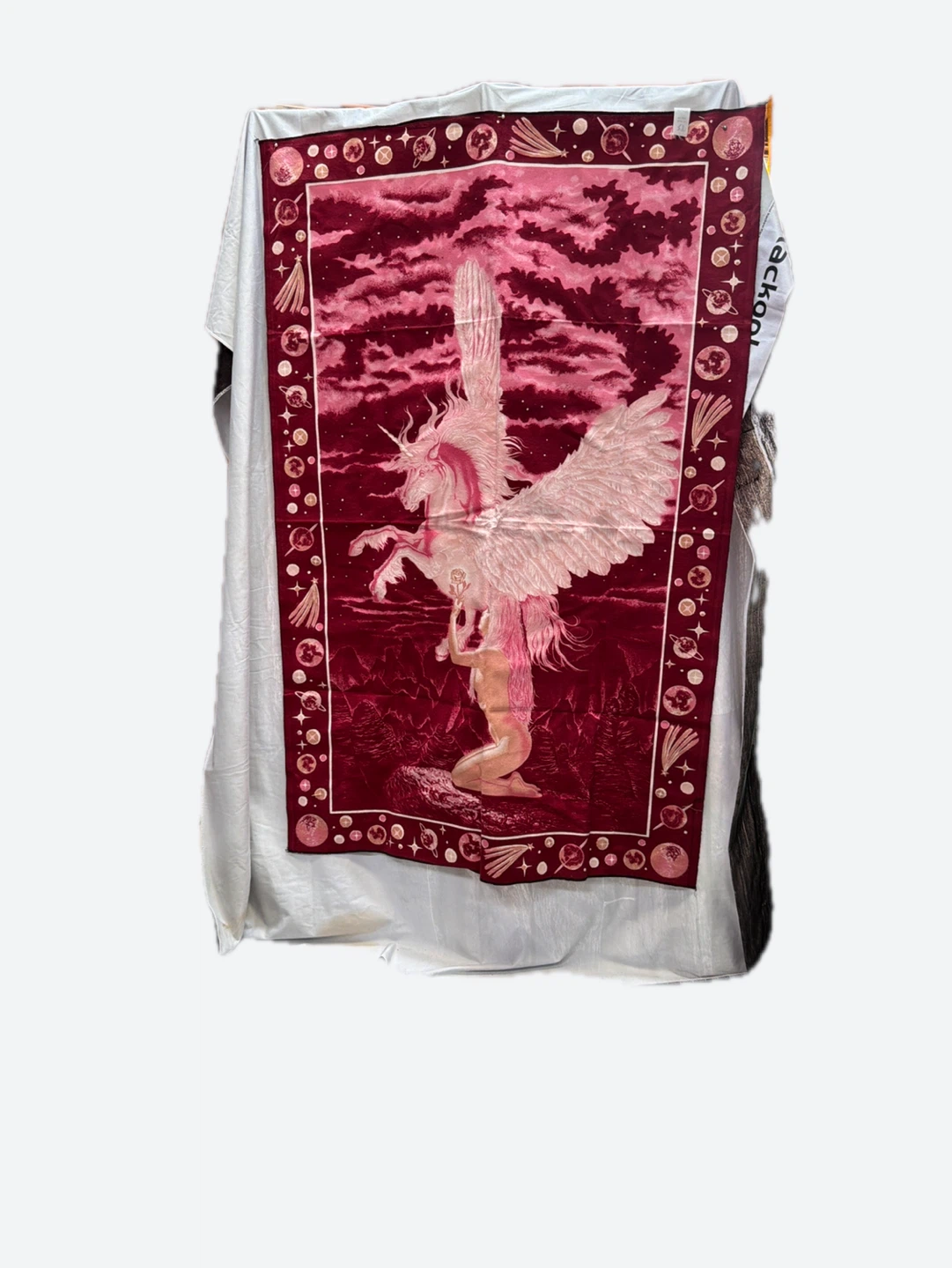 Fantasy Pegasus and Nymph Tapestry Wall Hanging