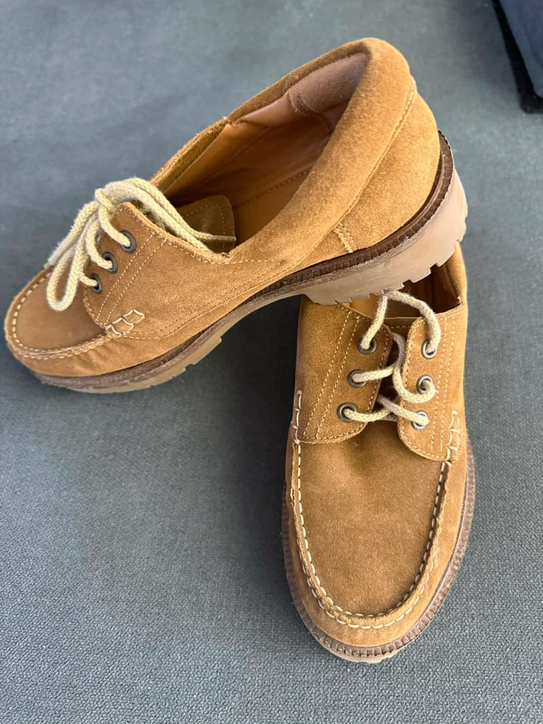 ZARA Brown Suede Lace-Up Shoes