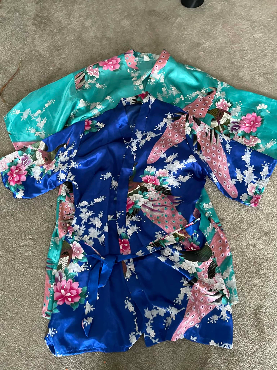 $10 each -  Print Robes - Blue and Teal