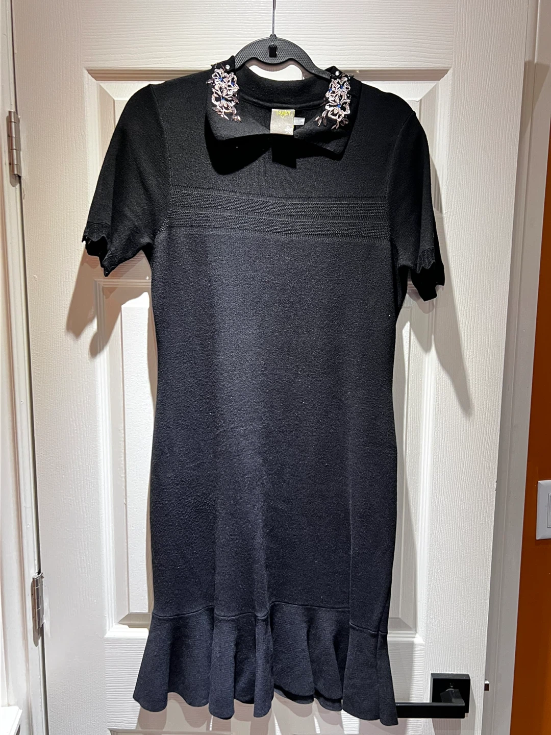 Taylor Black Knit Dress Size L