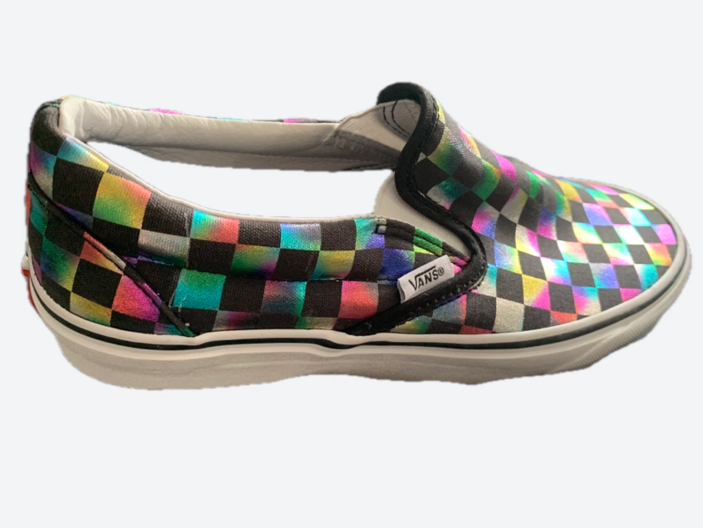 Vans Slip-On Rainbow Checkerboard Shoes - photo 4