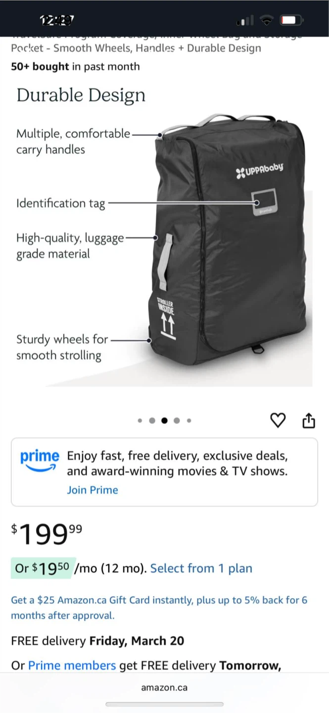Four UPPAbaby Travel Bags for Stroller