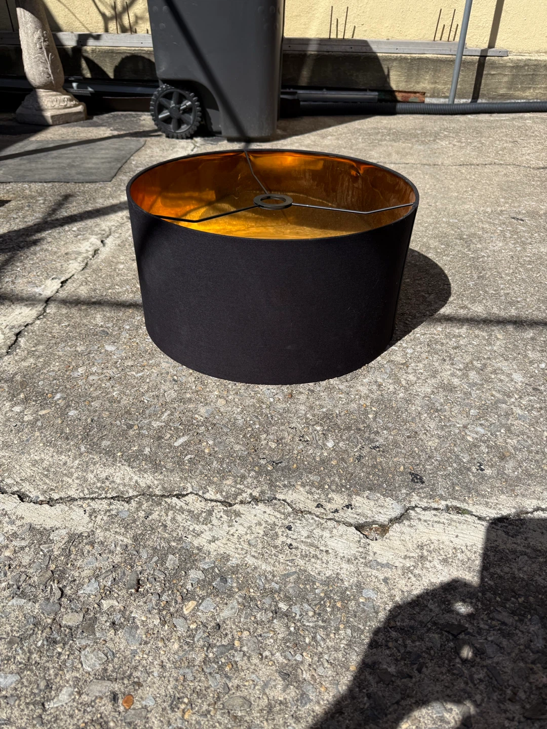 Black Lampshade with Gold Interior