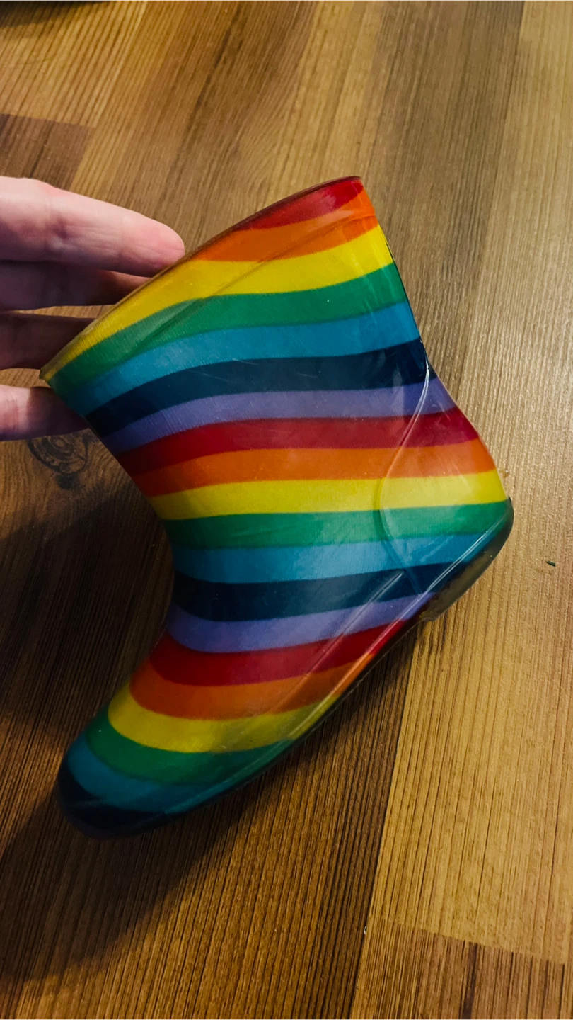 Kids Rainbow Rubber Rain Boots - photo 2