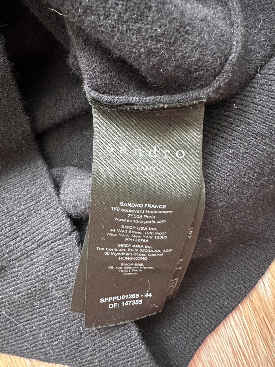 Sandro navy Ruffle Sweater size 2 - photo 5