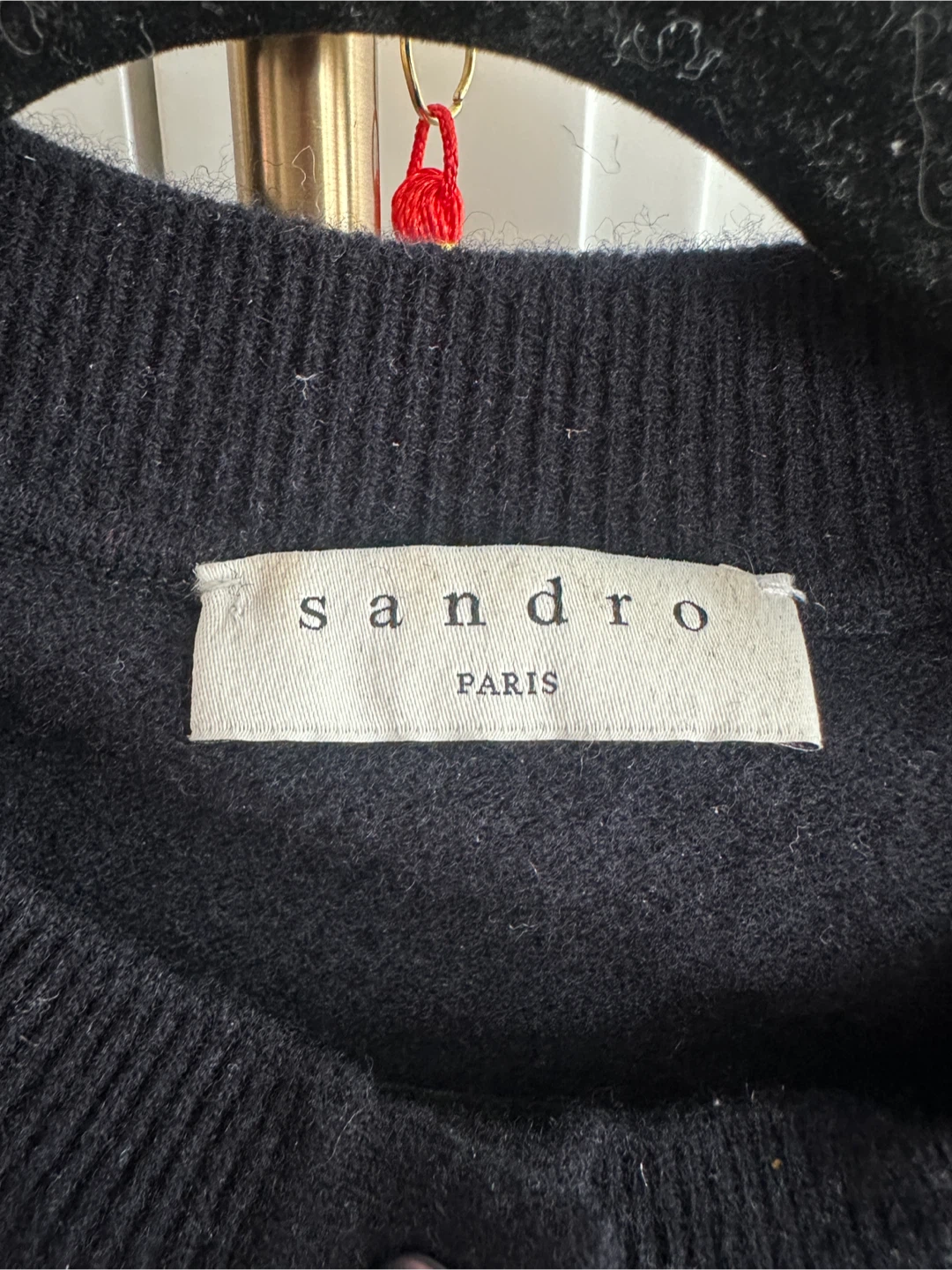 Sandro navy Ruffle Sweater size 2 - photo 2
