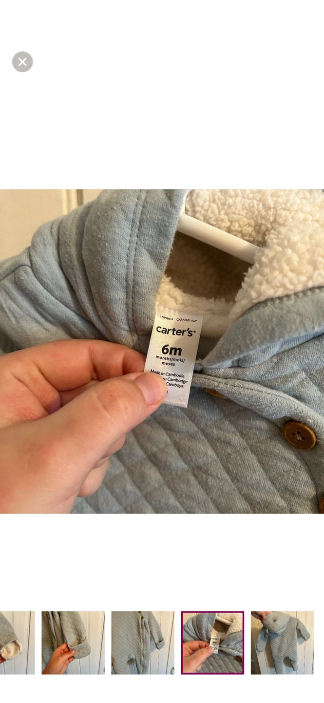 Carter's Quilted Snowsuit - 6 Months - photo 5