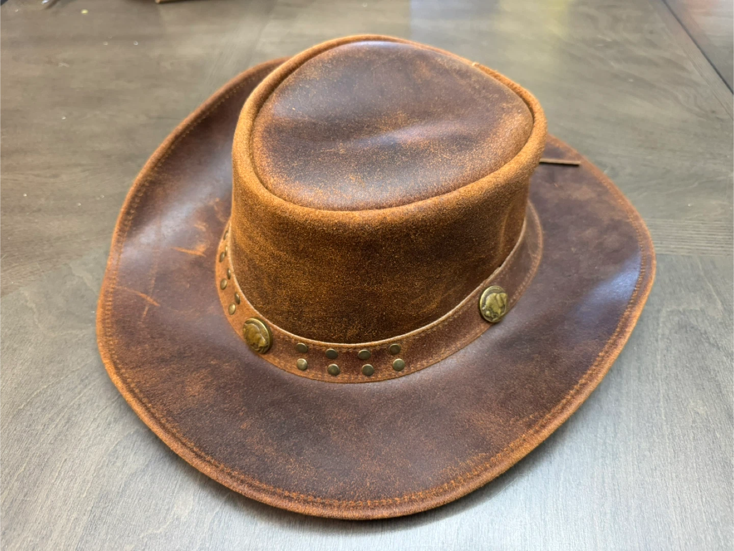 Brands&Luck Genuine Steer Hide Cowboy Hat XL