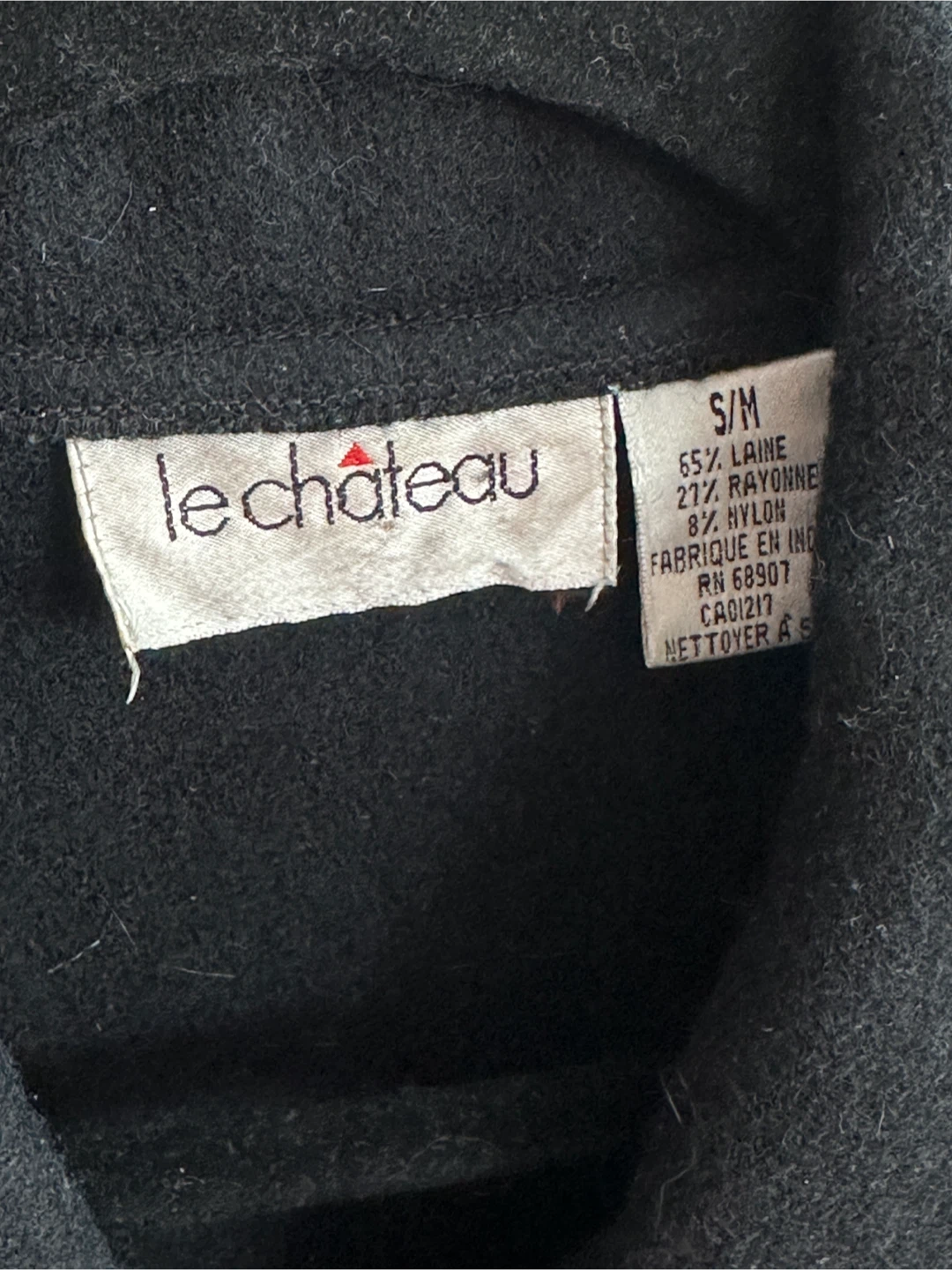 Vintage Le Château Black Embroidered Fringe Vest S/M - photo 2
