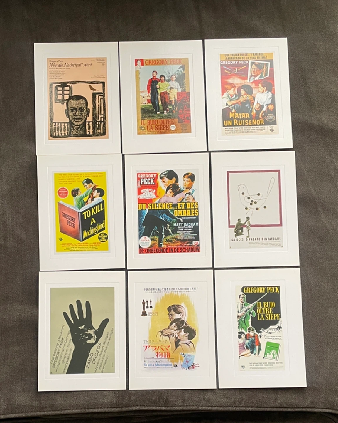 Vintage Post Set of 9 - To Kill a Mockingbird Movie