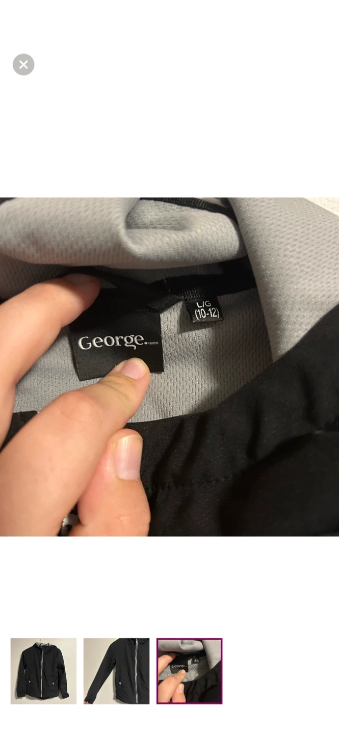 George Black Hooded Jacket L/G (10-12) - photo 3