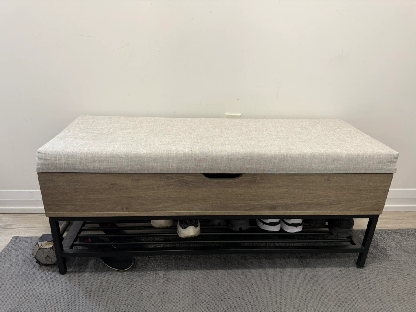 Storage Bench with Shoe Rack