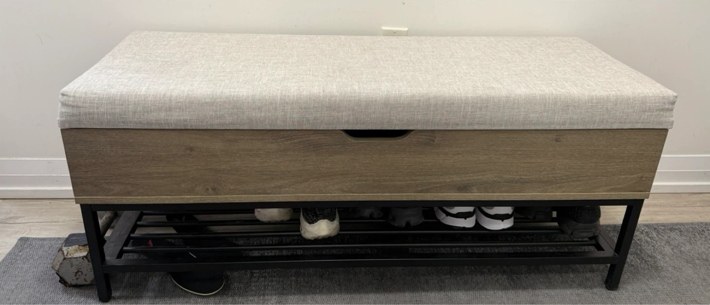 Storage Bench with Shoe Rack - photo 2
