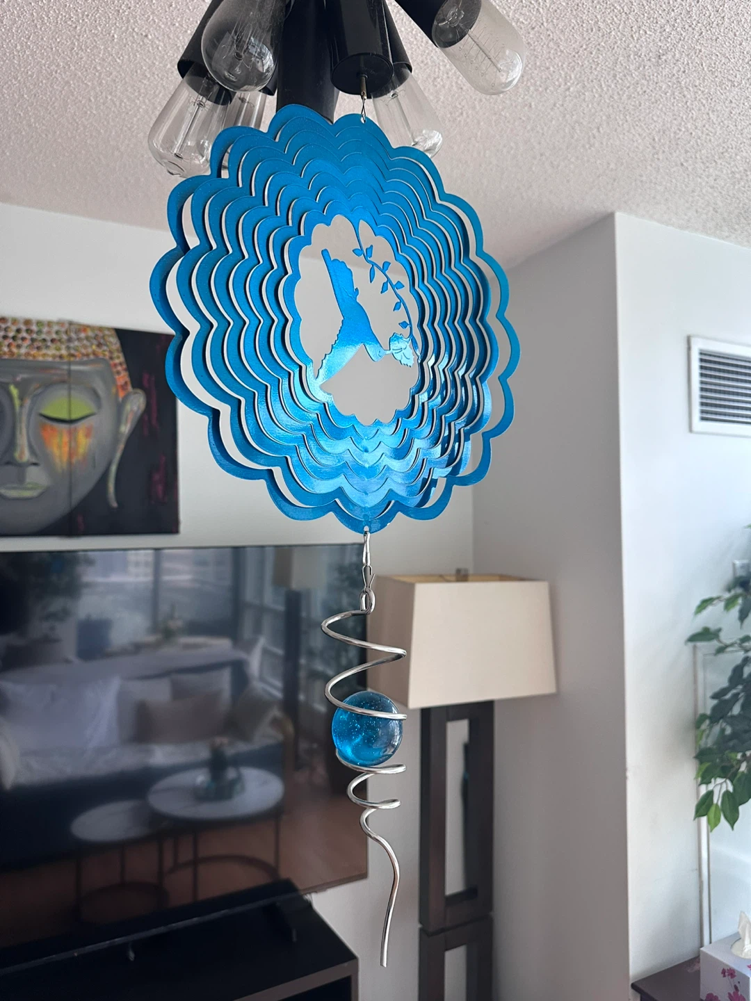Wind Spinner with Motor and Glass Ball