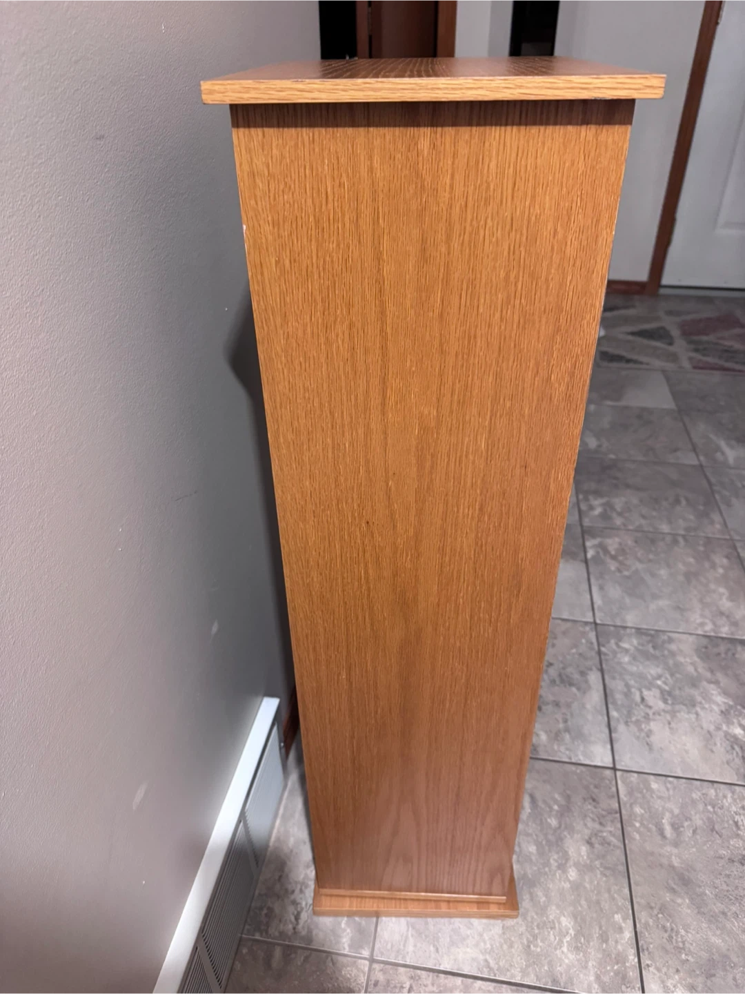 Oak Finish Media Storage Shelf Unit - photo 2