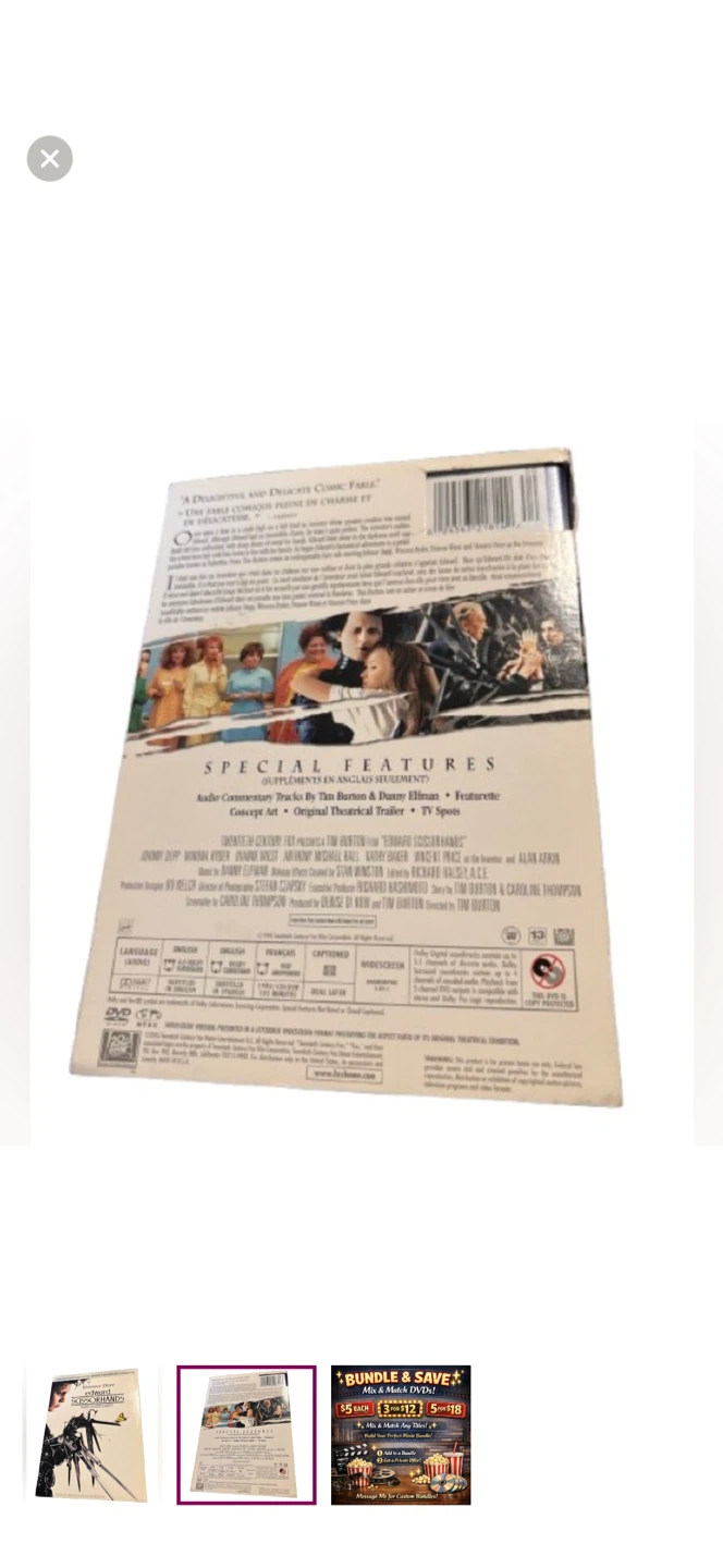 Edward Scissorhands — Widescreen Anniversary Edition DVD - photo 2