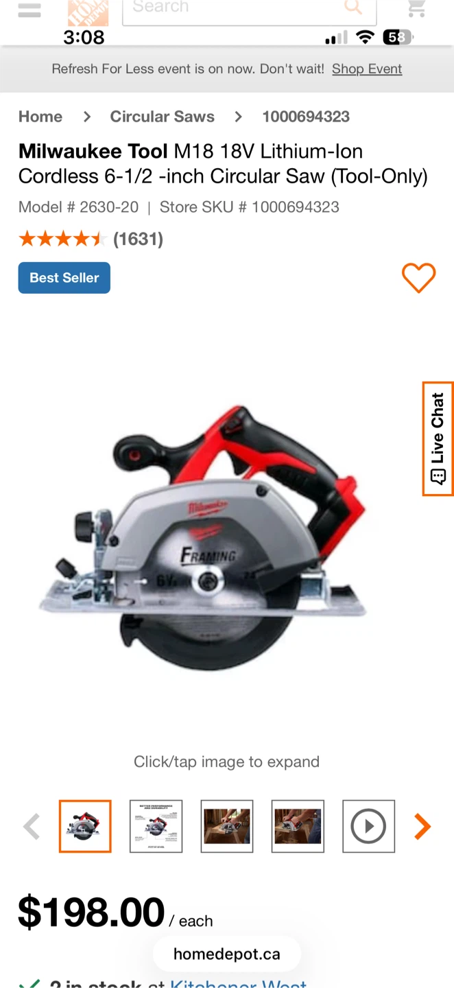 New Milwaukee M18 Cordless 6-1/2" Circular Saw (Tool-Only) - photo 3