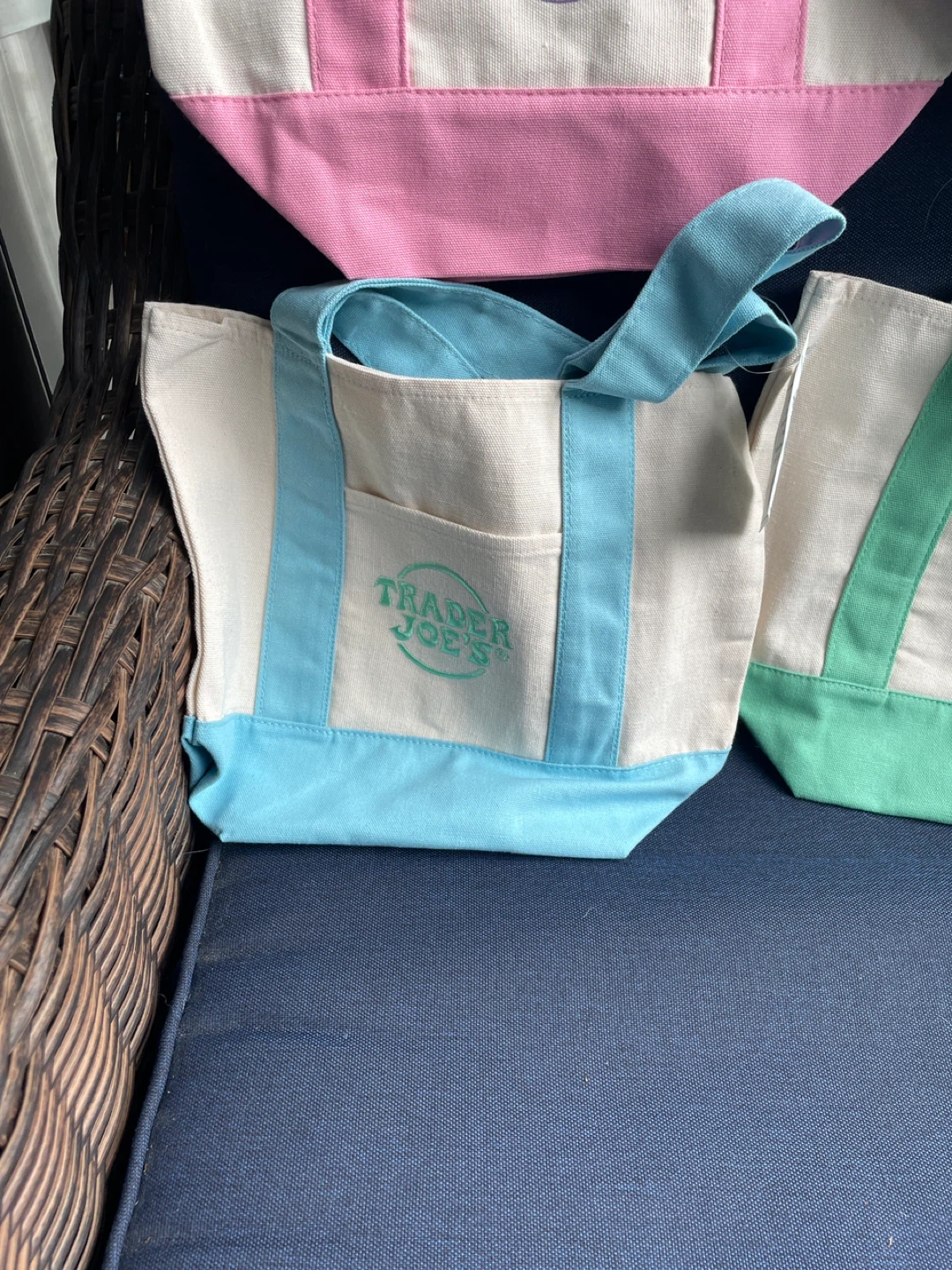 Trader Joe's Mini Pastel Canvas Tote Bag - photo 5