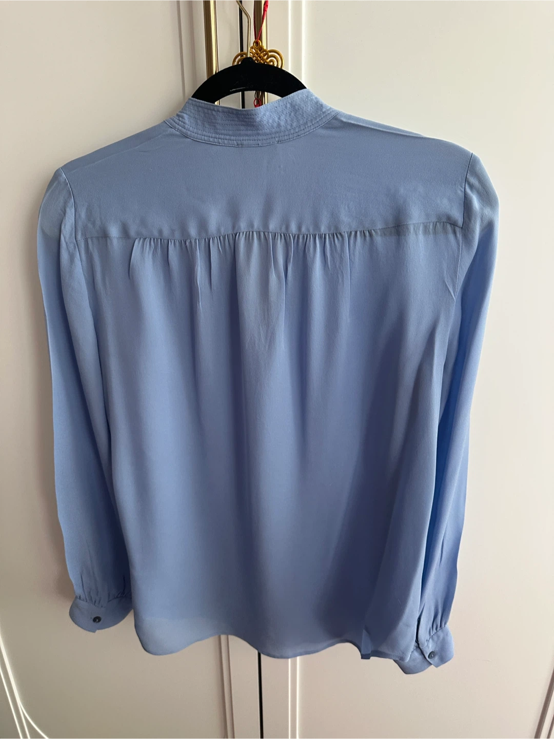 L'Agence Light Blue Silk Blouse - XS/TP - photo 4