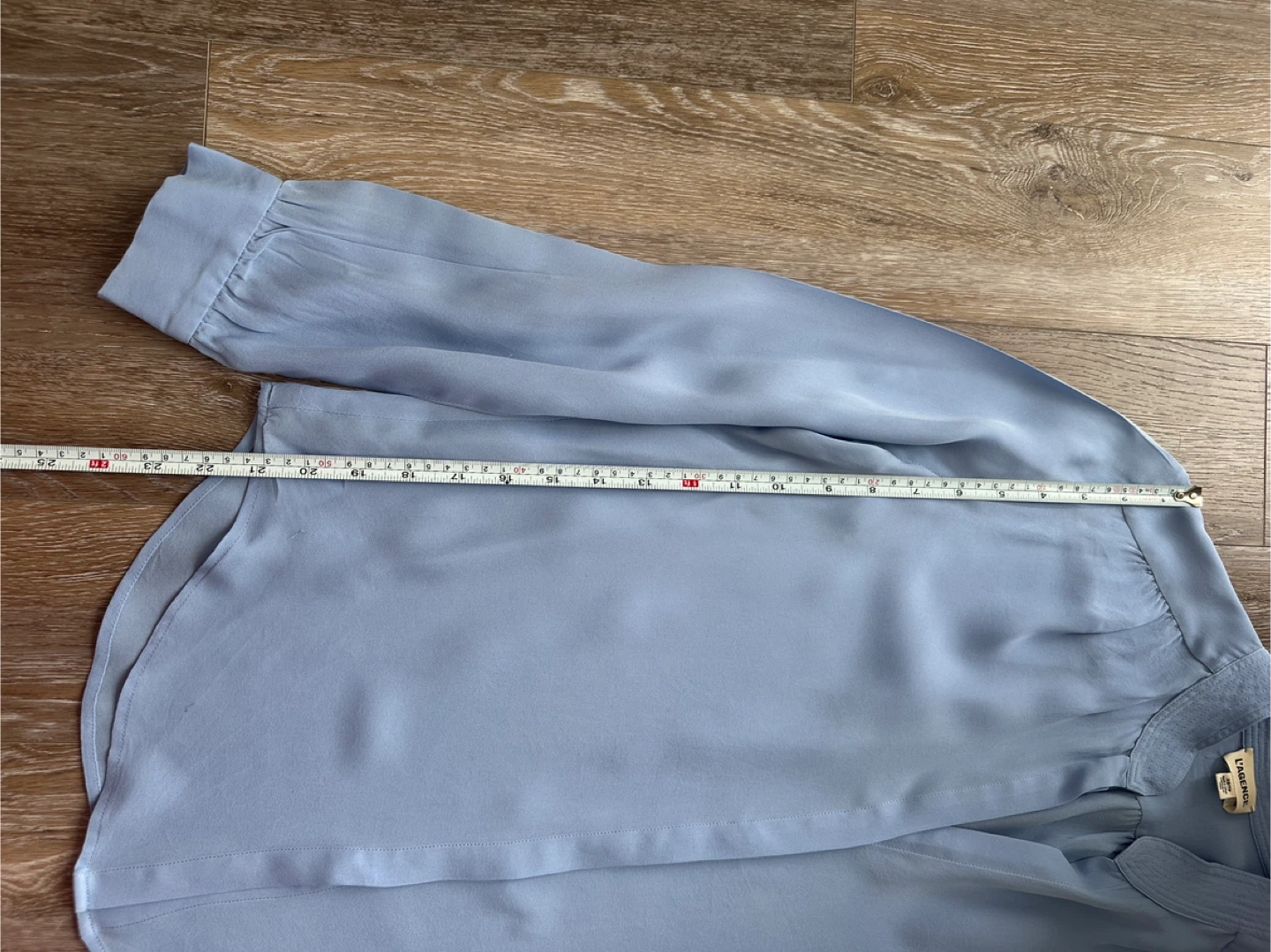 L'Agence Light Blue Silk Blouse - XS/TP - photo 5