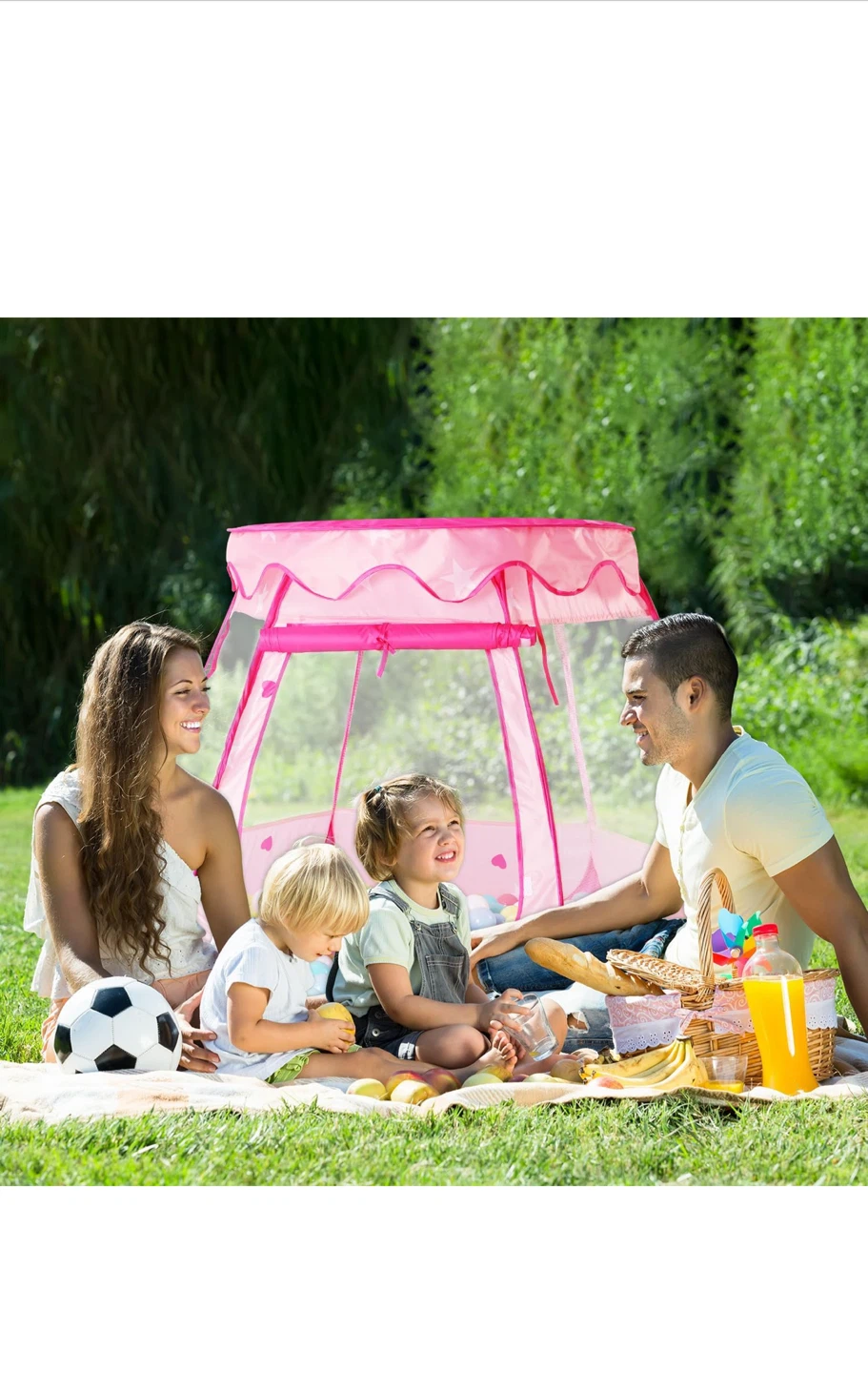 Pink Pop-Up Play Tent with LED Star Lights & 50 Balls - photo 5
