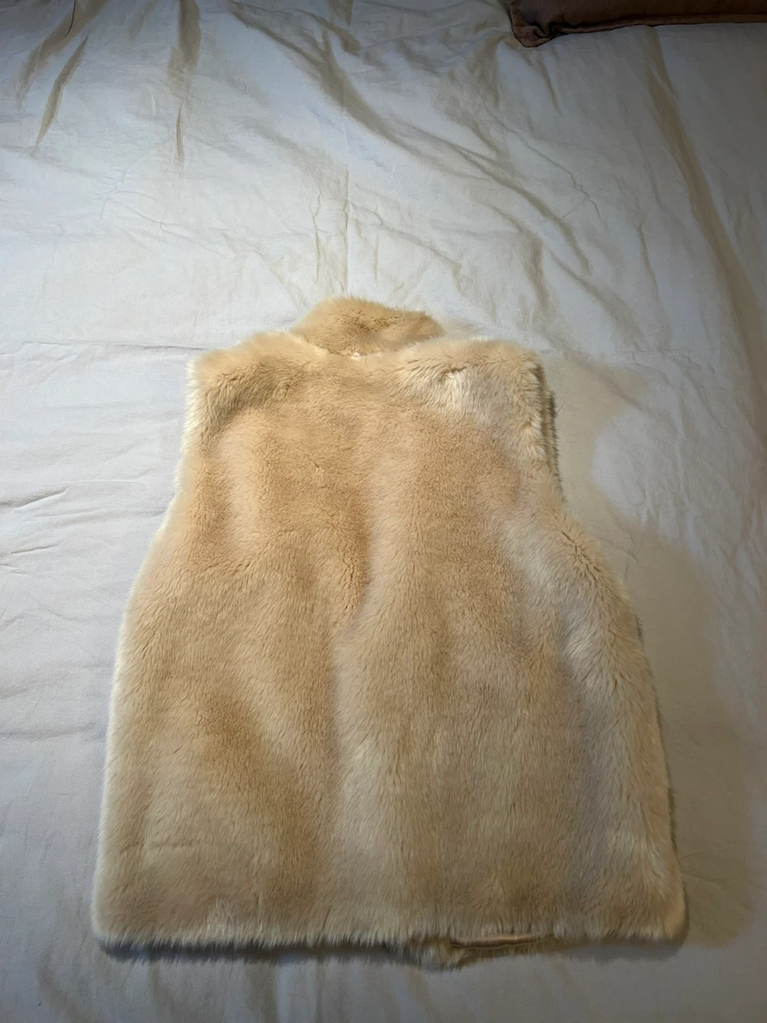Dynamite Faux Fur Vest - Tan - Medium - photo 4