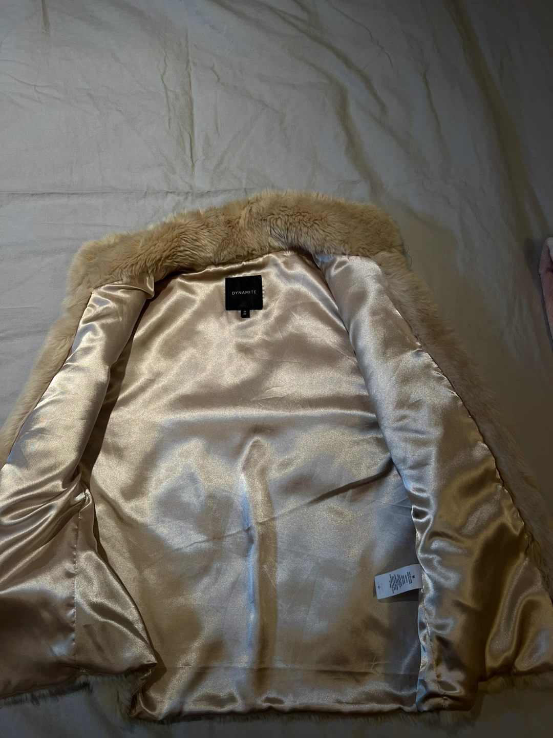 Dynamite Faux Fur Vest - Tan - Medium - photo 2