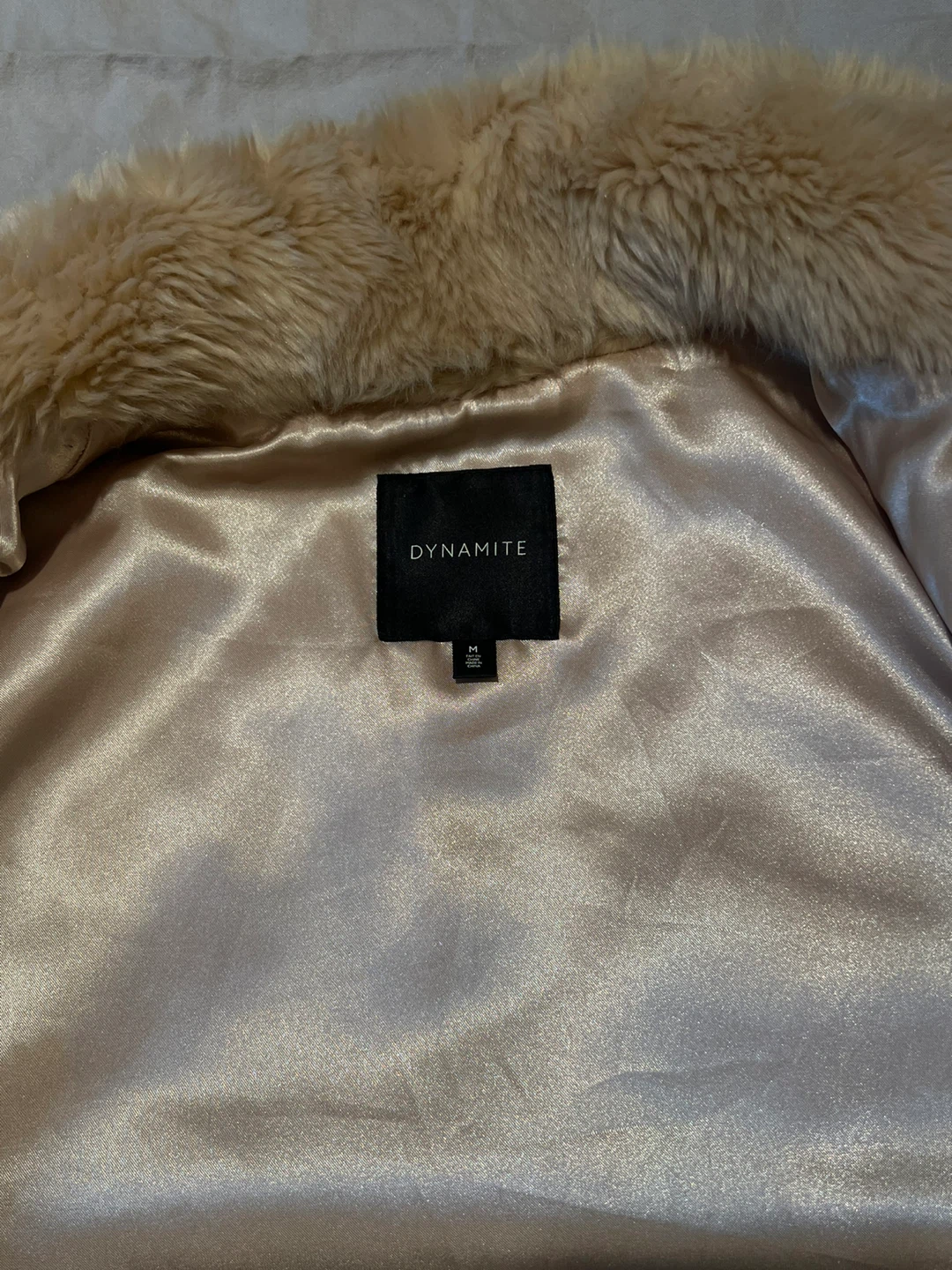 Dynamite Faux Fur Vest - Tan - Medium - photo 3