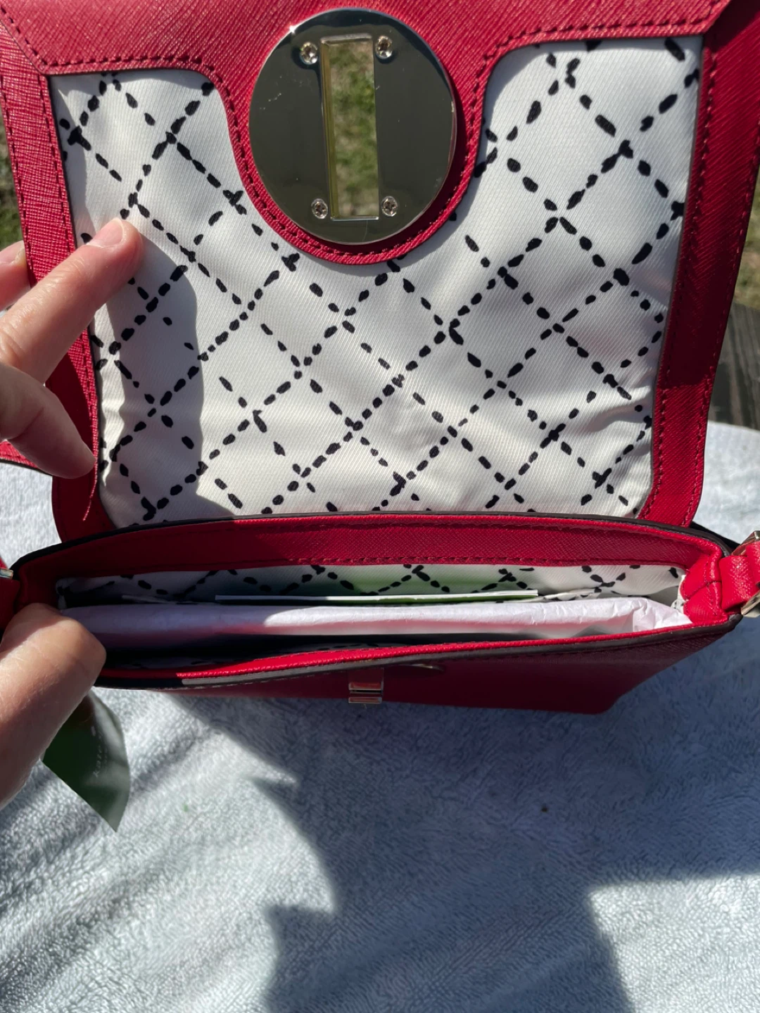Kate Spade Red Saffiano Leather Crossbody Bag - photo 4