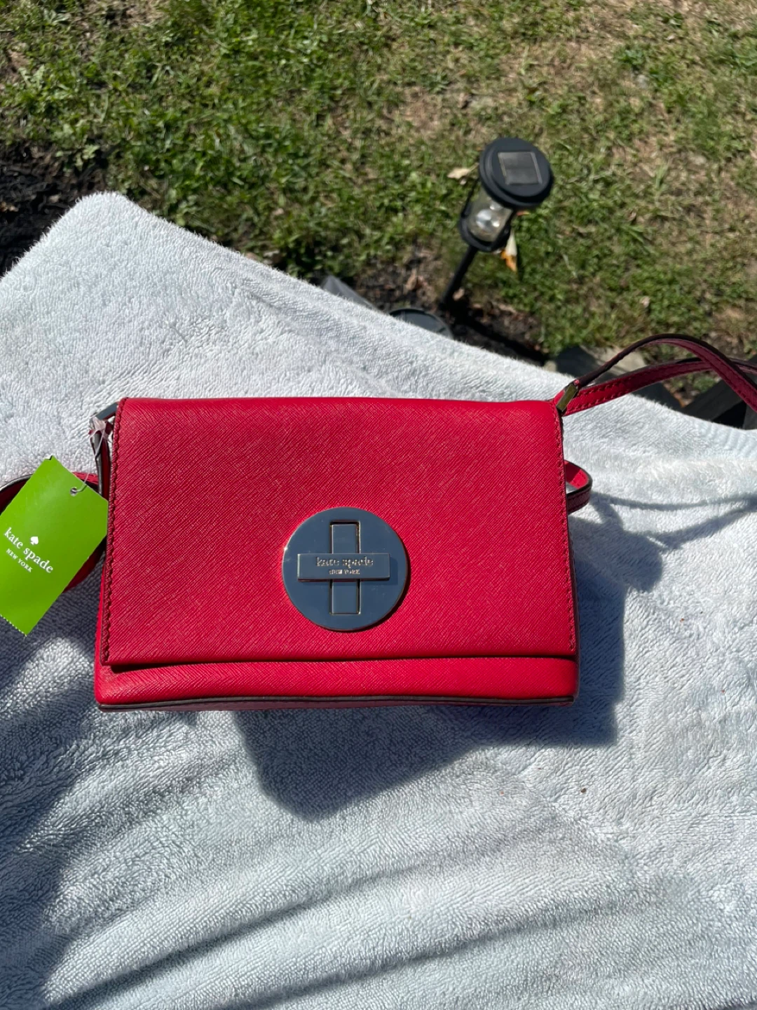 Kate Spade Red Saffiano Leather Crossbody Bag