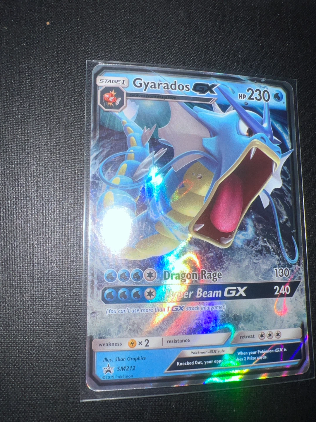 Pokémon Gyarados GX Card SM212