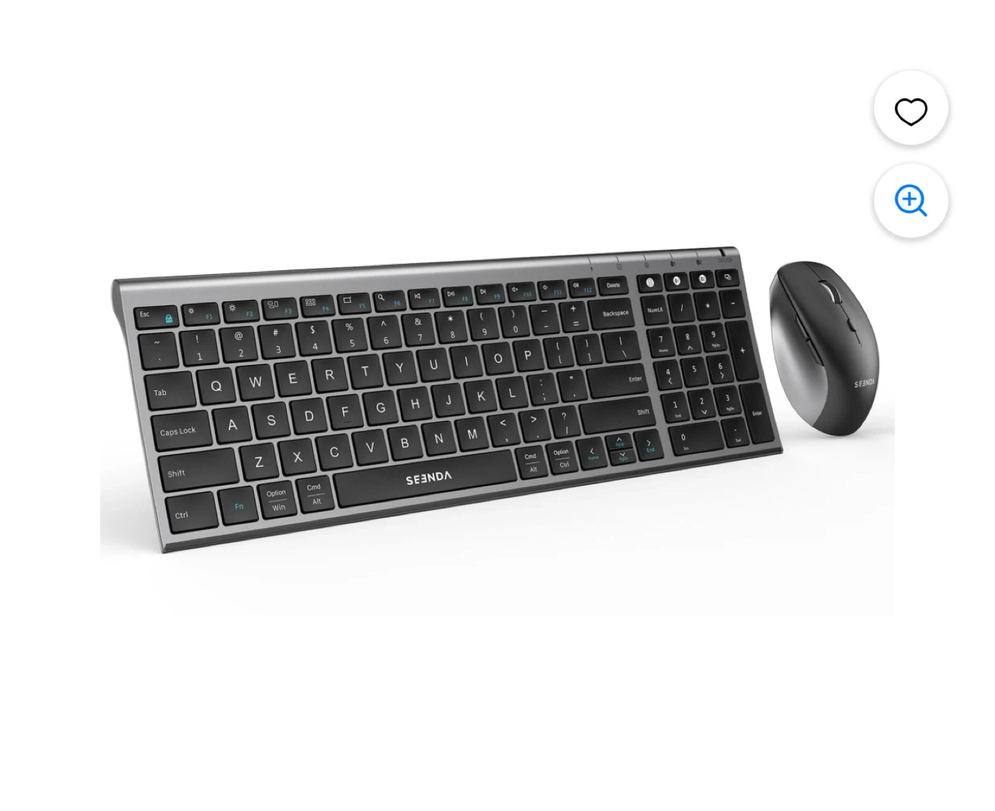 SEENDA Wireless Keyboard and Mouse Combo