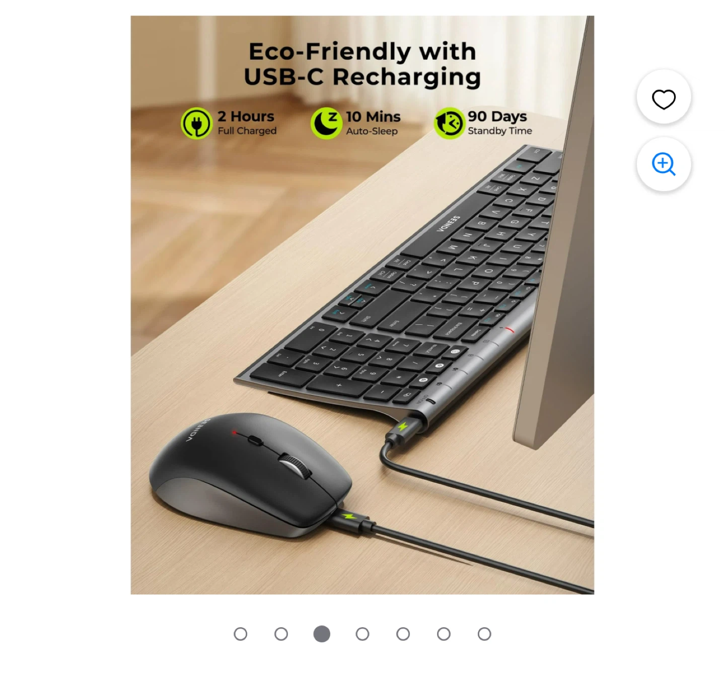 SEENDA Wireless Keyboard and Mouse Combo - photo 3