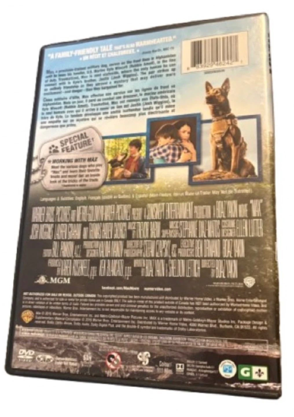 Max DVD — Family Adventure Film (Military Working Dog Story) - photo 2
