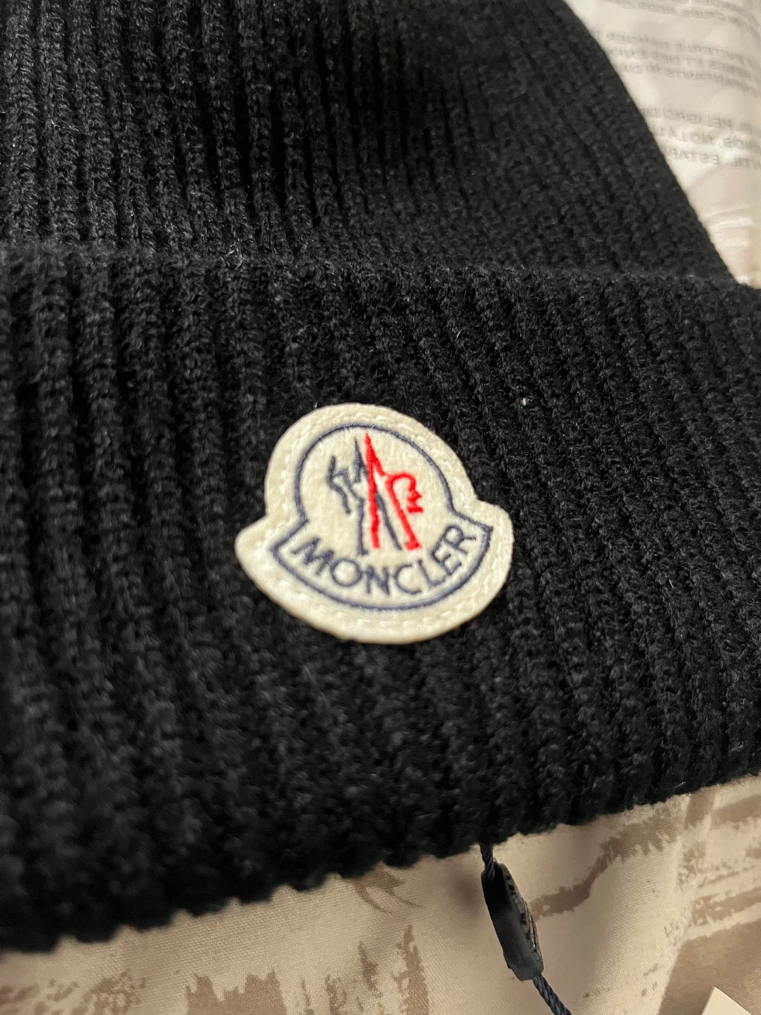 Moncler Black Ribbed Beanie Hat - photo 3