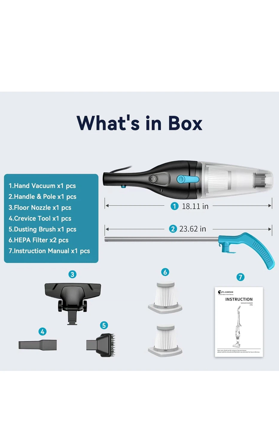 Stick Vacuum Cleaner with Attachments - photo 2