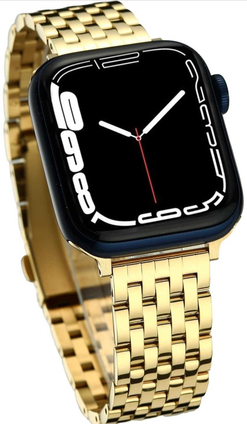 Gold Stainless Steel Watch Band for Apple Watch