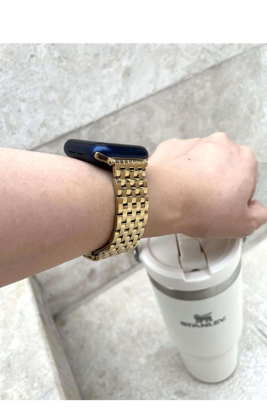 Gold Stainless Steel Watch Band for Apple Watch - photo 4