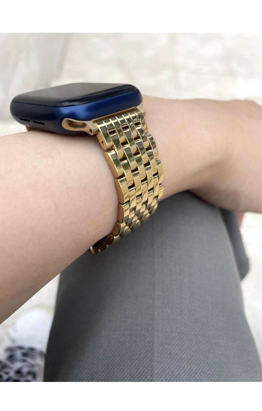 Gold Stainless Steel Watch Band for Apple Watch - photo 2