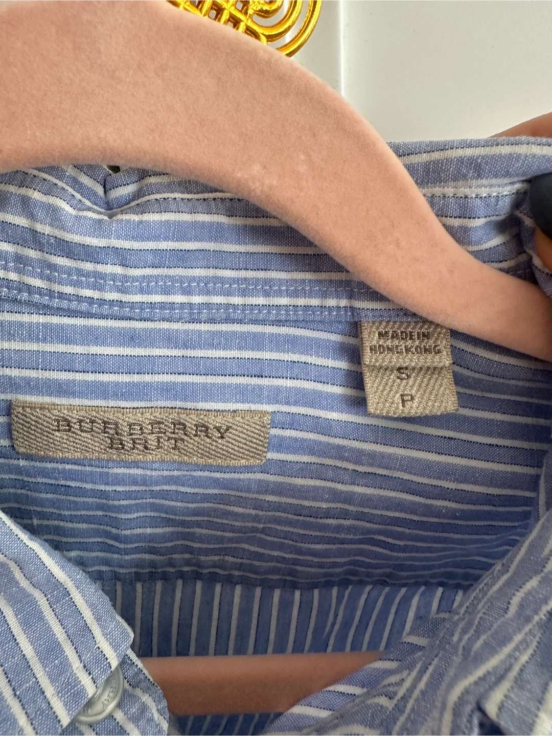 Burberry Blue Striped Button-Up Shirt - Size S - photo 3