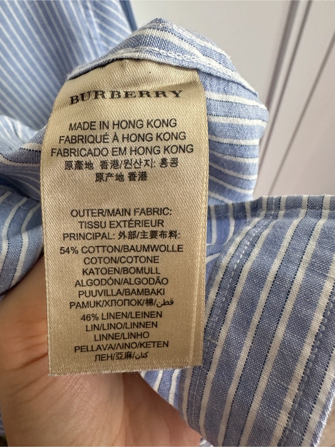 Burberry Blue Striped Button-Up Shirt - Size S - photo 4