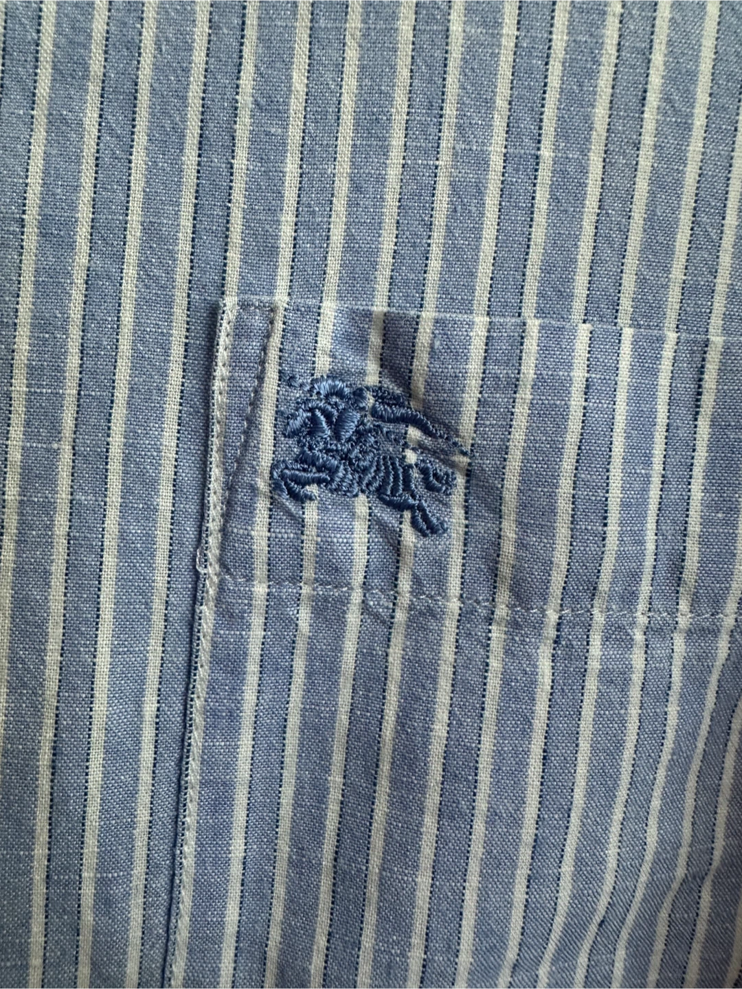 Burberry Blue Striped Button-Up Shirt - Size S - photo 2