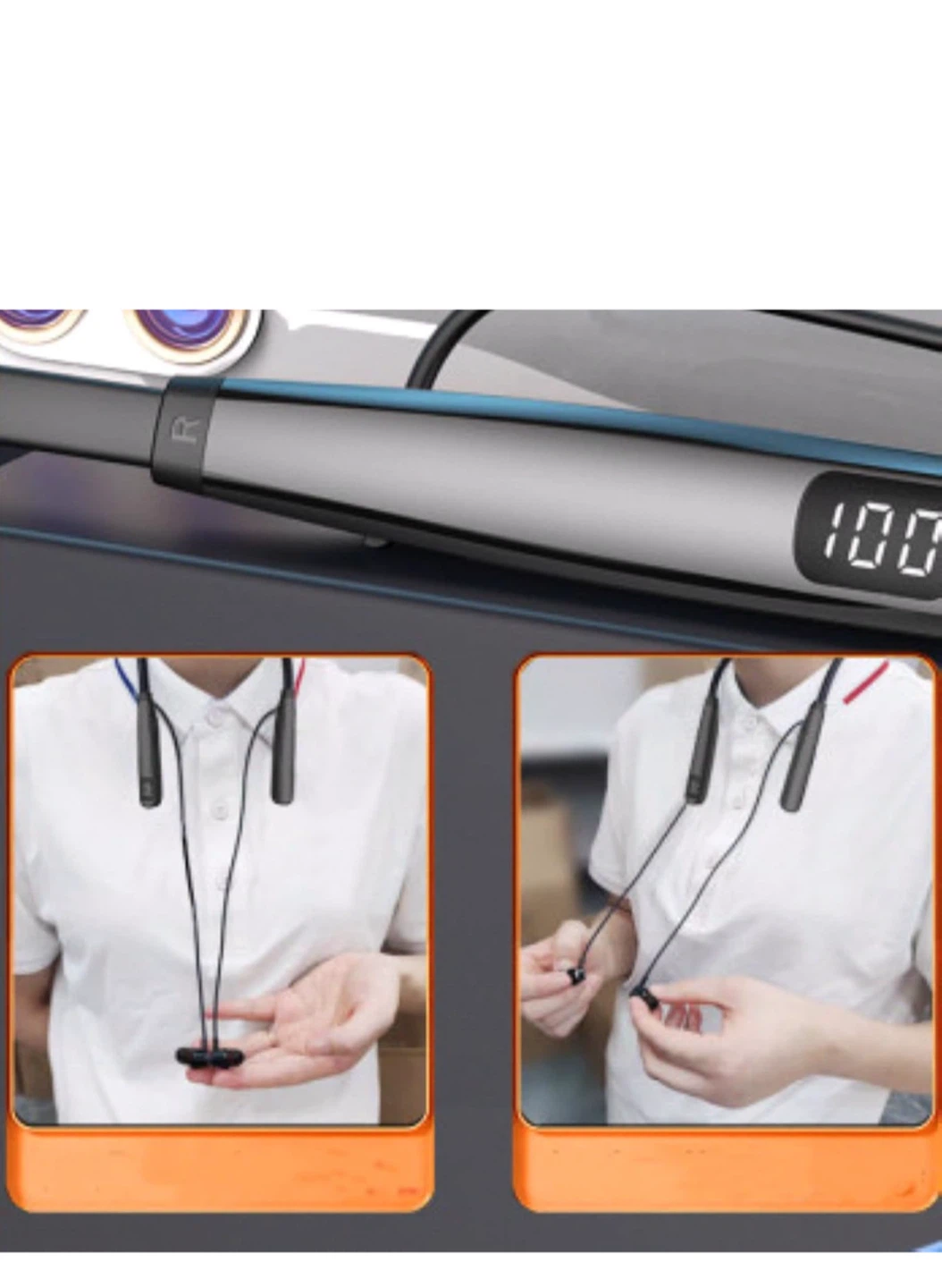 ENC Headphones Bluetooth 5.3 Neckband - photo 5
