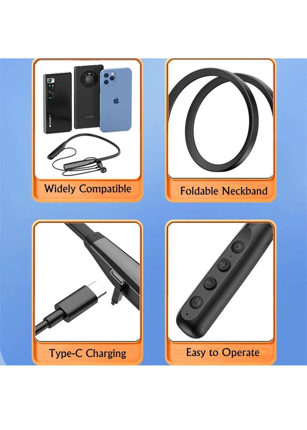 ENC Headphones Bluetooth 5.3 Neckband - photo 3