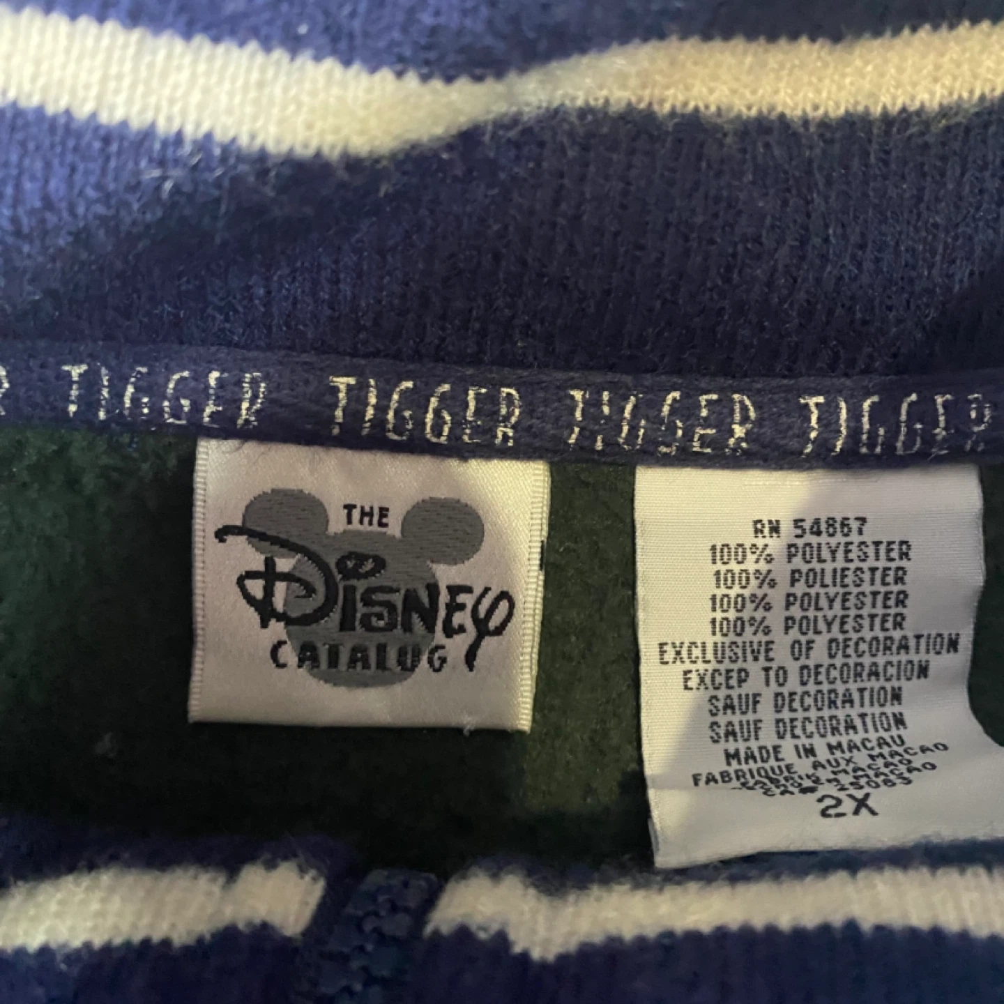 Vintage Disney Tigger Fleece 1/4 Zip Pullover 2X - photo 5