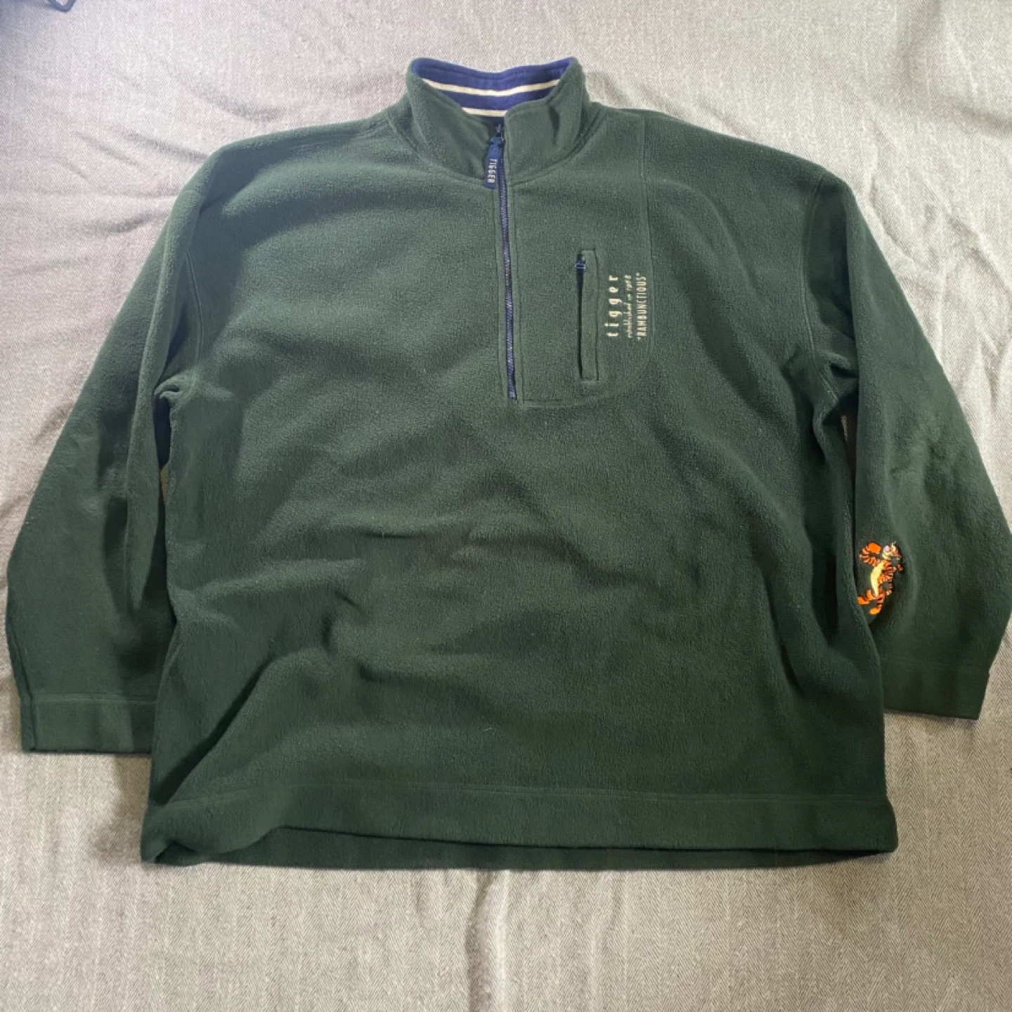 Vintage Disney Tigger Fleece 1/4 Zip Pullover 2X
